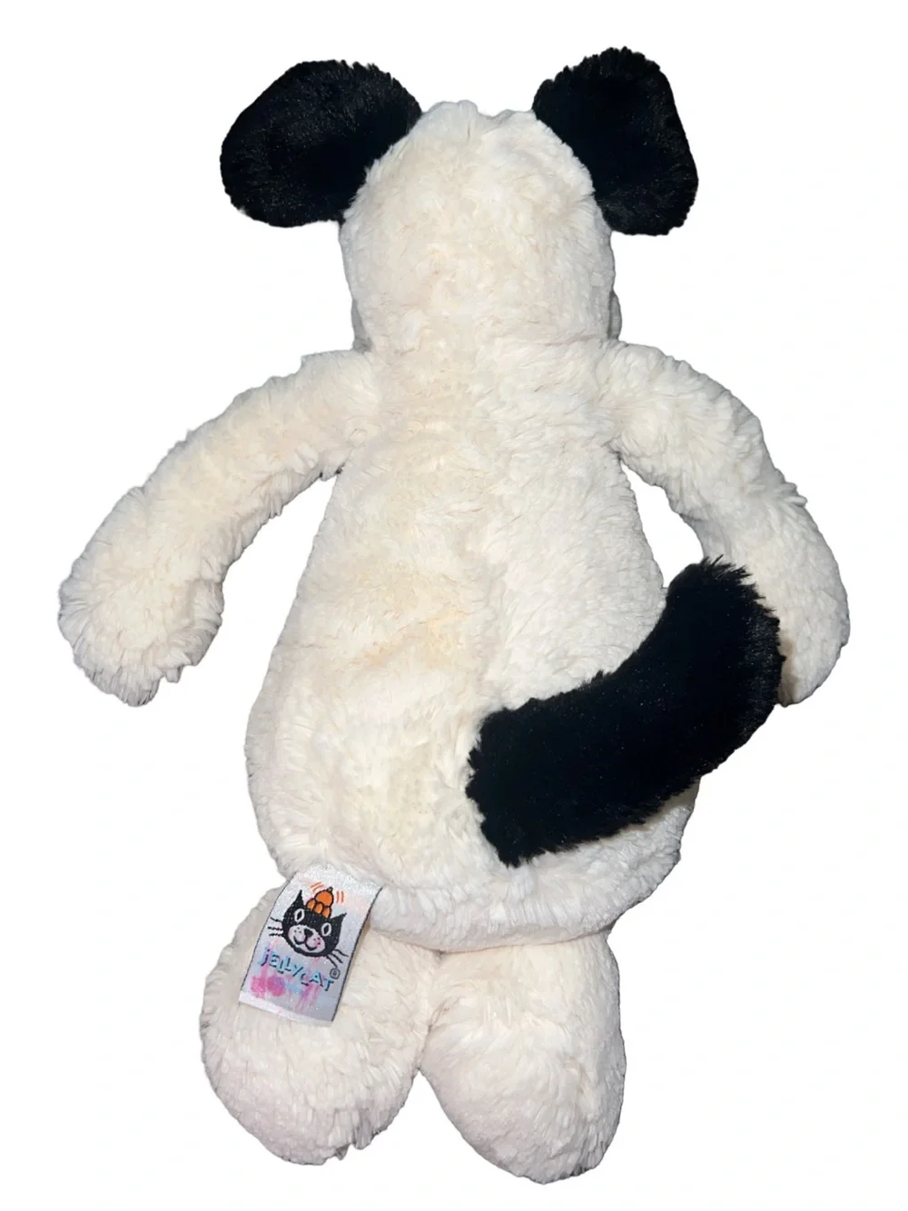 Jellycat bashful white black puppy dog “12